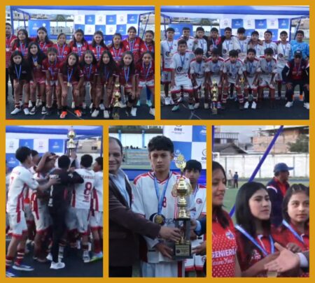 INGENIERIA CAMPEÓN ESCOLAR EN FÚTBOL RECIBIÓ TROFEOS